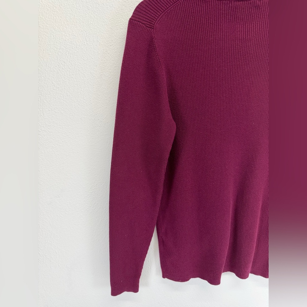 Boden Emilia Roll Neck Cranberry‎ Red Longsleeve Ribbed Sweater Size L - Picture 3 of 8
